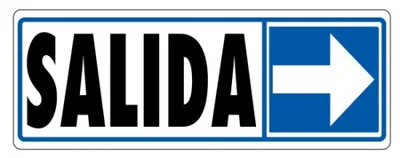 SEÑAL "SALIDA (DERECHA)" 175X65 PVC GRIS ARCHIVO 2000 6177-06 GS