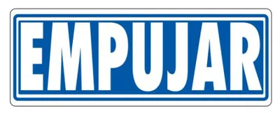 SEÑAL "EMPUJAR" 175X65 PVC GRIS ARCHIVO 2000 6177-04 GS