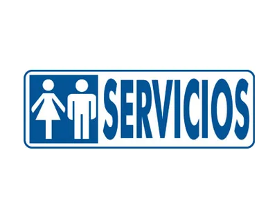 SEÑAL "SERVICIOS" 175X65 PVC GRIS ARCHIVO 2000 6177-00 GS