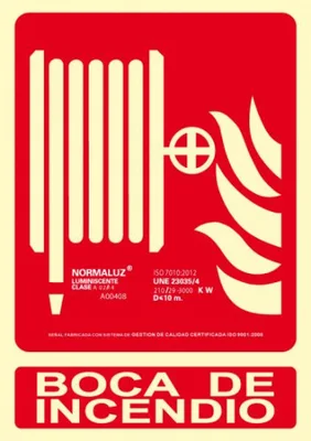 SEÑAL "BOCA DE INCENDIO" 210X300 PVC ROJO ARCHIVO 2000 6171-03H RJ