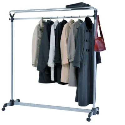 PERCHERO ALBA DE GRAN CAPACIDAD CON RUEDAS 540X1530X1715 MM GRIS ARCHIVO 2000 ALPMGROUP3 GS