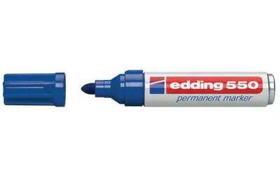 MARCADOR PERMANENTE PUNTA REDONDA 3-4MM 550 AZUL EDDING 550-03