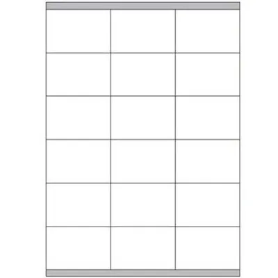 CAJA 100 HOJAS ETIQUETAS BLANCAS CON MÁRGENES-LÁSER/INYECCIÓN DE TINTA/FOTOCOPIADORAS-70X48 MM MEGASTAR LP4MS-7048