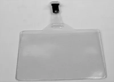 CAJA 100 FUNDAS IDENTIFICACION PVC APAISADO 70x106MM CON PINZA IBERPLAS 1075P100