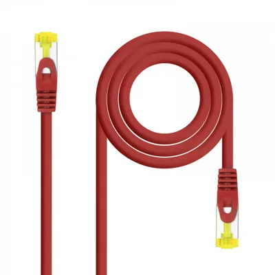 Nanocable Cable de red latiguillo RJ45 LSZH Cat.6A SFTP AWG26, Rojo, 3.0 m