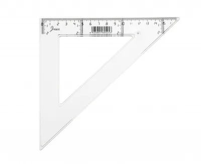 ESCUADRA TRANSPARENTE EN PLASTICO INYECTADO GRADUADO Y BISELADO 25 CM. FAIBO 41225
