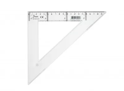 ESCUADRA TRANSPARENTE EN PLASTICO INYECTADO GRADUADO Y BISELADO 30 CM. FAIBO 41230