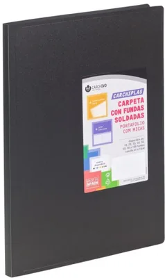 CARPETA CARCHIPLAS-BOOK A4 POLIPROPILENO 20 FUNDAS SOLDADAS NEGRO CARCHIVO 50302006