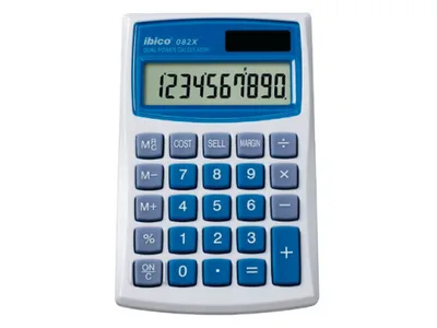 CALCULADORA DE BOLSILLO DE 10 DIGITOS MODELO 082X SOLAR / PILA IBICO IB410017