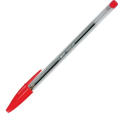 BOLIGRAFO CRISTAL CUERPO TRANSPARENTE TRAZO 0,4 MM. COLOR ROJO BIC 8373619