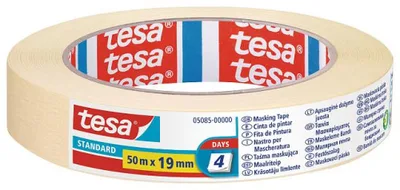 TESA 05085-00000-02 cintas de pintar 50 m Cinta de pintor multiusos Apto para uso en interior Adecuado para uso en exteriores Papel Amarillo