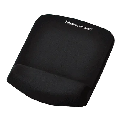 ALFOMBRILLA CON REPOSAMUÑECAS RATON PLUSHTOUCH NEGRO FELLOWES 9252003