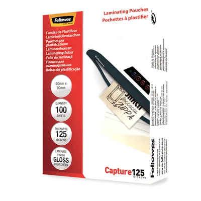 PACK 100 BOLSAS PLASTIFICACION 60X90 125 MICRAS FELLOWES 5397402