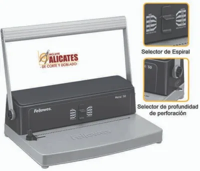ENCUADERNADORA ESPIRAL METALICA 50 FELLOWES 3005001