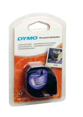 CINTA ROTULADORA LETRATAG 12MMX4M NEGRO/TRANSPARENTE DYMO S0721530