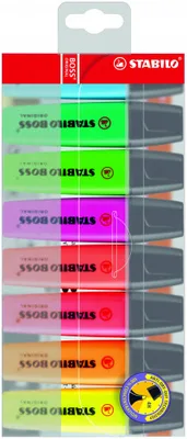 ESTUCHE 8 MARCADORES FLUORESCENTES BOSS TRAZO 2/5MM. SURTIDOS STABILO 70/8