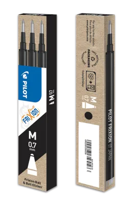 PACK 3 RECAMBIOS FRIXION NEGRO PILOT BLS-FR7-B-S3