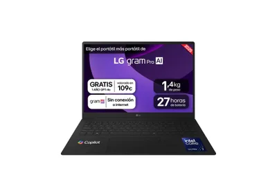 LG PORTÁTIL 16" WQXGA IPS INTEL CORE ULTRA 7 255H, 32GB LPDDR5X, SSD 1TB NVME, NVIDIA RTX 5050 8GB, DCI-P3 99%, BATERÍA 90WH, WINDOWS 11 HOME