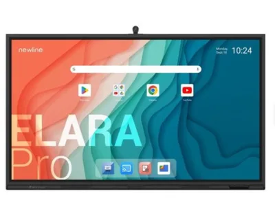 NEWLINE MONITOR INTERNATIVO ELARA PRO (TT-7523QCA+ VAL) 75", ANDROID 15, GOOGLE EDLA, MULTI USUARIO, 2X25W+SUB20W, WIFI 6 + BL, NFC, USB-C 100W, USB-C OUT, 16GB Y 320GB, 40 PT, NEWLINE APPS