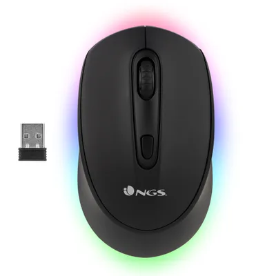 NGS SMOG-RB ratón Juego Ambidextro RF Wireless + Bluetooth Óptico 2400 DPI