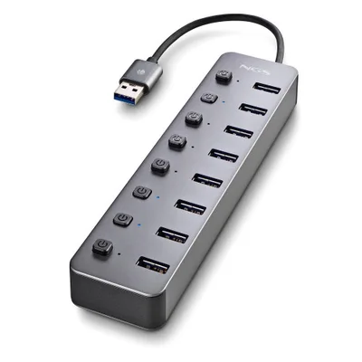 NGS IHUB 8 USB 2.0 Type-A 5000 Mbit/s Gris