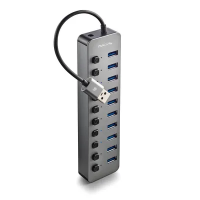 NGS IHUB 10 USB 3.2 Gen 1 (3.1 Gen 1) Type-A 5000 Mbit/s Negro