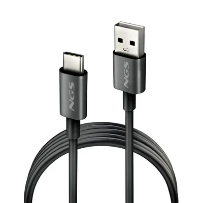 NGS ZYRO-AC cable USB USB 2.0 1 m USB A USB C 0,48 Gbit/s Negro