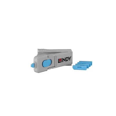 Lindy 40324 bloqueador de puerto Bloqueador de puerto + clave DisplayPort Azul Acrilonitrilo butadieno estireno (ABS) 5 pieza(s)
