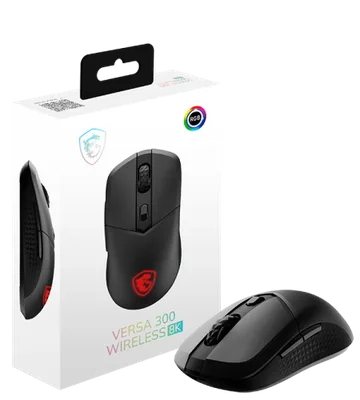 RATON MSI VERSA 300 WIRELESS 8K (NEGRO)