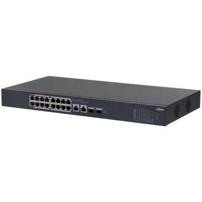 (DH-CS4218-16ET-190-V2) DAHUA SWITCH 18 PUERTOS, GESTIONABLE CON CLOUD. 16 PUERTOS POE
