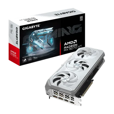 GIGABYTE Radeon RX 9070 XT GAMING OC ICE 16G Tarjeta Gráfica - 16GB GDDR6, 256bit, PCI-E 5.0, 3060 MHz Frecuencia del núcleo, 2 x DisplayPort, 2 x HDMI, GV-R907XGAMINGOCICE-16GD