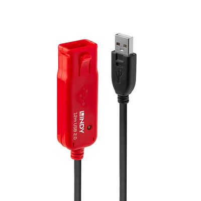 Lindy 42782 cable USB USB 2.0 12 m USB A Negro