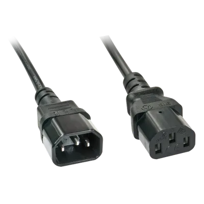 Lindy 30332 cable de transmisión Negro 3 m C13 acoplador C14 acoplador