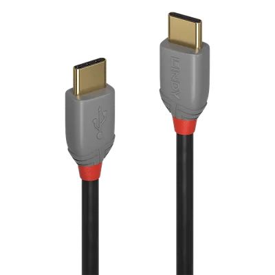 Lindy 36872 cable USB USB 2.0 2 m USB C Negro, Gris