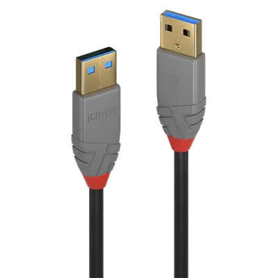 Lindy 36754 cable USB USB 3.2 Gen 1 (3.1 Gen 1) 5 m USB A Negro, Gris