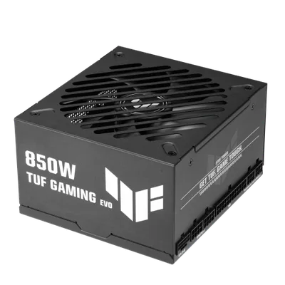 FUENTE ALIMENTACION ASUS TUF-GAMING-850G-EVO,850W, 80+ GOLD, ATX 3.0 COMPATIBLE, MILITARY-GRADE COMPONENTS, DUAL BALL BEARING, AXIAL-TECH FAN, PCB COATING, 10 YEAR WARRANTY)