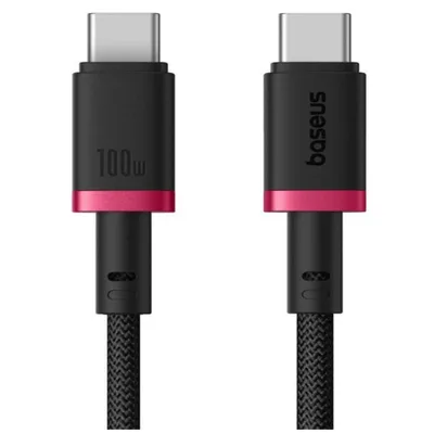 BASEUS DURA SERIES FAST CHARGING CABLE TYPE-C TO TYPE-C 100W 1M RED+BLACK