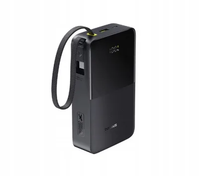 OS-BASEUS ENERFILL FC51 BIPOW2 PRO DIGITAL DISPLAY POWER BANK WITH BUILT-IN CABLE 20000MAH 22.5W COSMIC BLACK