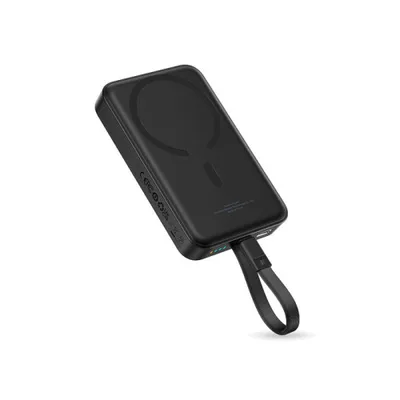 OS-BASEUS ENERFILL FM11 MAGNETIC POWER BANK WITH BUILT-IN USB CABLE 10000MAH 30W MOON WHITE
