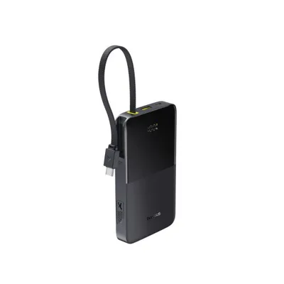 OS-BASEUS ENERFILL FC51 BIPOW2 PRO DIGITAL DISPLAY POWER BANK WITH BUILT-IN CABLE 10000MAH 22.5W COSMIC BLACK