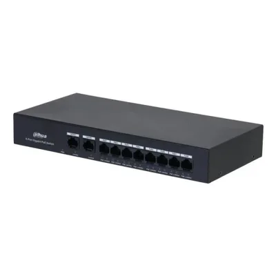 (DH-PFS3010-8GT-65) DAHUA SWITCH 10 PUERTOS, 8 PUERTOS POE, 60W, HI-POE, L2, UNMANAGED