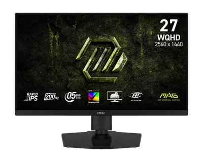 MSI MONITOR MAG 274QPF E20. 27" RAPID IPS PLANO. 2560X1440 200HZ. NEGRO
