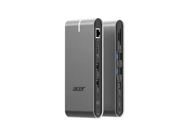 Acer HP.DSCAB.022 base para portátil y replicador de puertos Alámbrico USB 3.2 Gen 1 (3.1 Gen 1) Type-C Plata