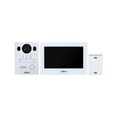 (DHI-KTX01(F)/DHI-VTO2003F/DHI-VTH5123H-W-S2) DAHUA KIT VIDEOPORTERO PARA INSTALACION EMPOTRADA, 2 HILOS, IP65, IK07