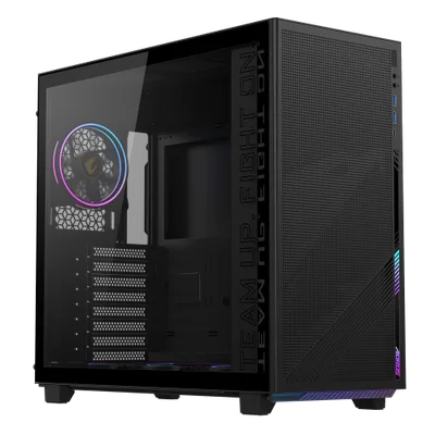 CAJA GIGABYTE AORUS C400 GLASS,SEMITORRE,3.5“X2+2.5”X2,B:120MMX3+R:120MMX1,HDMI,USB3.0X2+3.2 TYPE CX1,ARGB,NEGRA+VENTANA TRANSPARENTE (GB-AC400G)