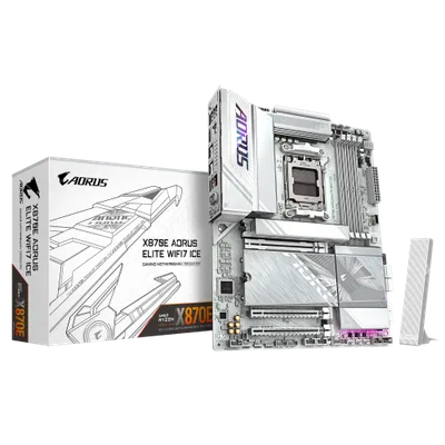 PLACA GIGABYTE X870E A ELITE WIFI7 ICE (BLANCO),AMD,AM5,X870E,4DDR5,256GB,1HDMI+1FHDMI+2USB4,4SATA3+4M.2,2.5GBLAN+WIFI7+BT5.4,6USB3.2+TB,ATX