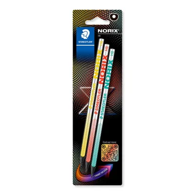 BLISTER CON 3 LÁPICES DE GRAFITO NORIX HB STAEDTLER 181-HBBK3