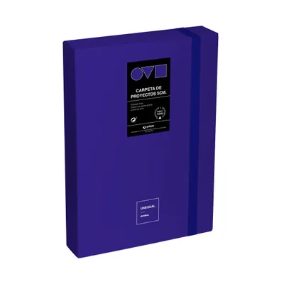 CAJA DE PROYECTOS 5CM EN POLYFOAM UNEQUAL MINIMAL AZUL GRAFOPLAS 91271230