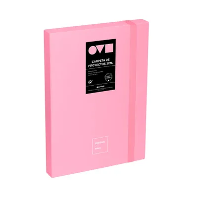 CAJA DE PROYECTOS 3CM EN POLYFOAM UNEQUAL MINIMAL ROSA GRAFOPLAS 91271053