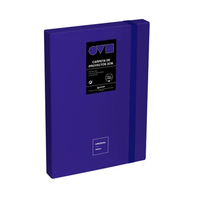 CAJA DE PROYECTOS 3CM EN POLYFOAM UNEQUAL MINIMAL AZUL GRAFOPLAS 91271030